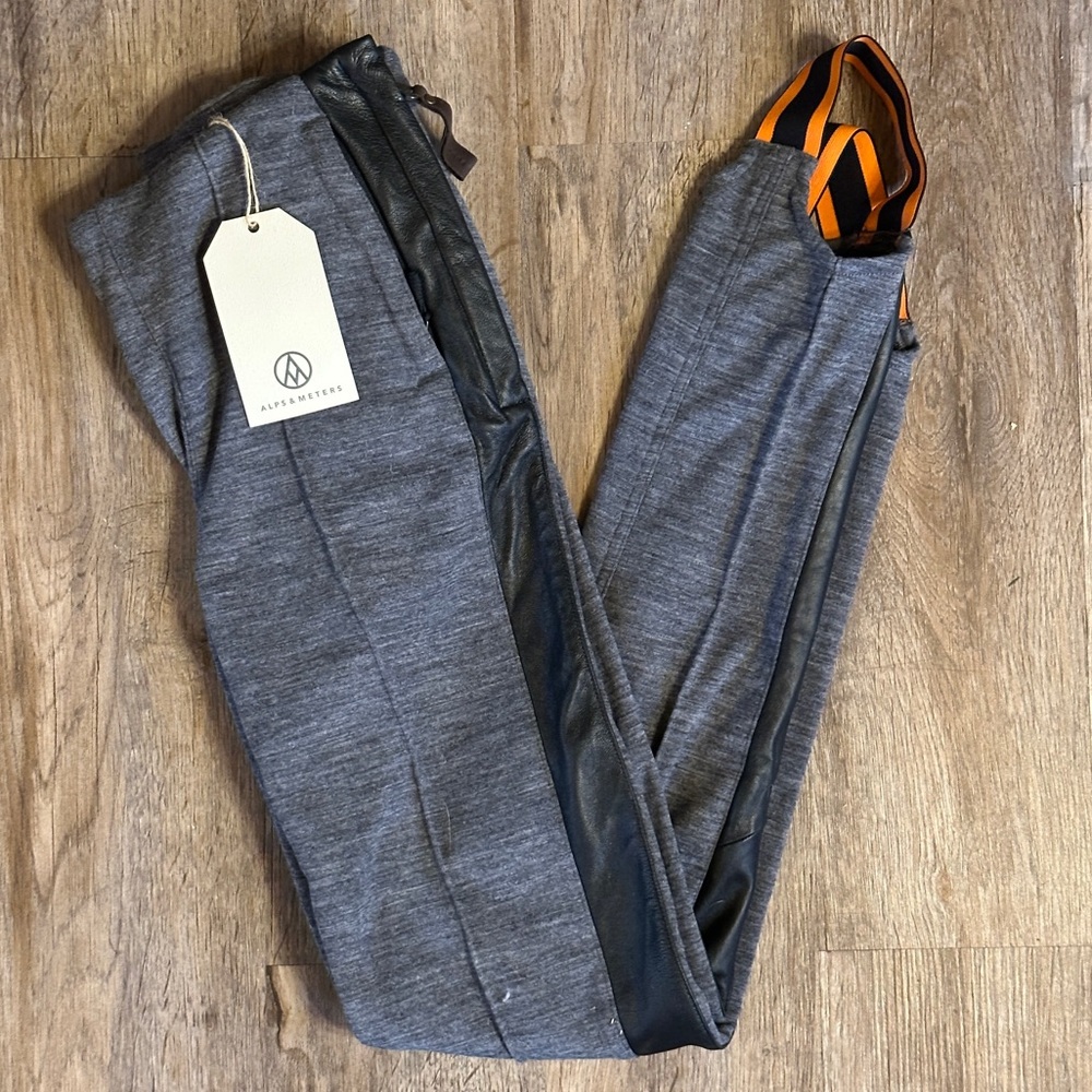 NWT Alps and Meters Sterling Leggings in Grey and Black Women’s Size 2